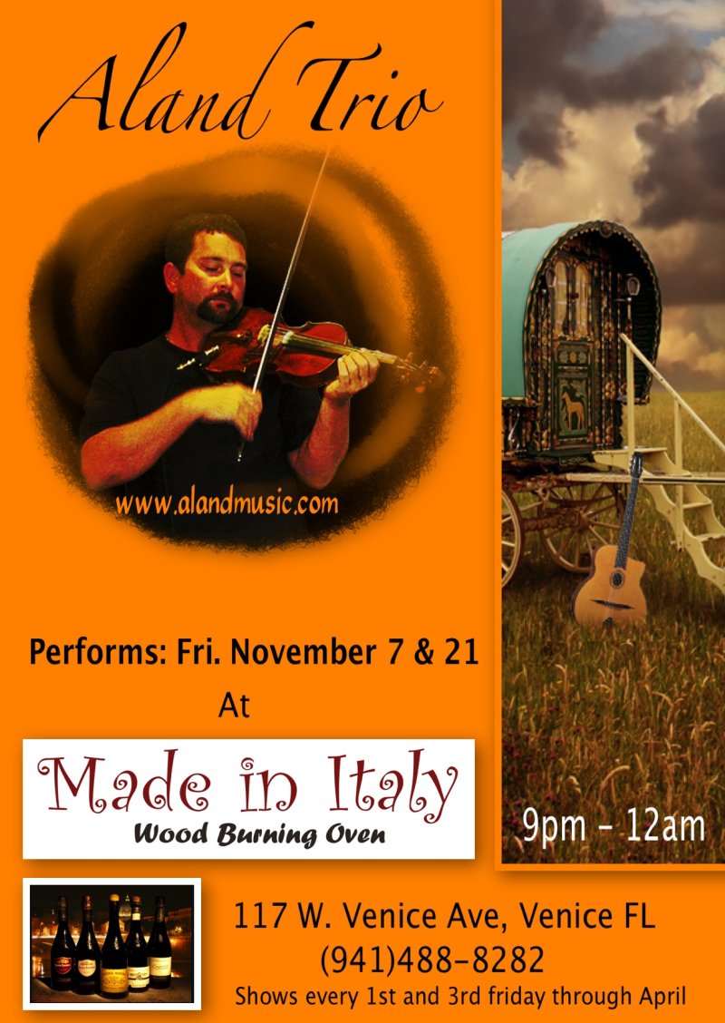 Friday's at Made in Italy- Aland Trio